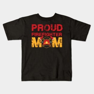 Proud Firefighter Mom - Mother Of A Fire Hero Kids T-Shirt